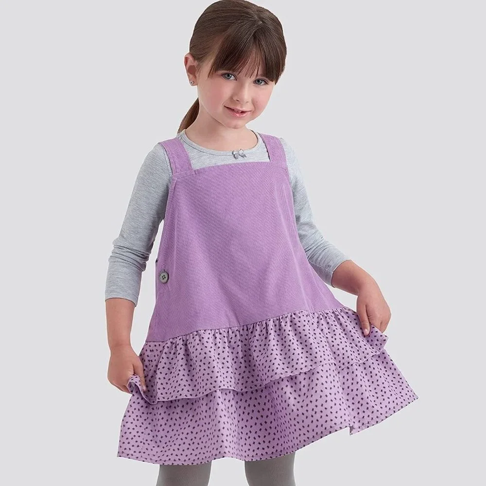 Simplicity Sewing Pattern S9196 Girls Ruffle Jumper Sizes 3-8‎ Uncut FF